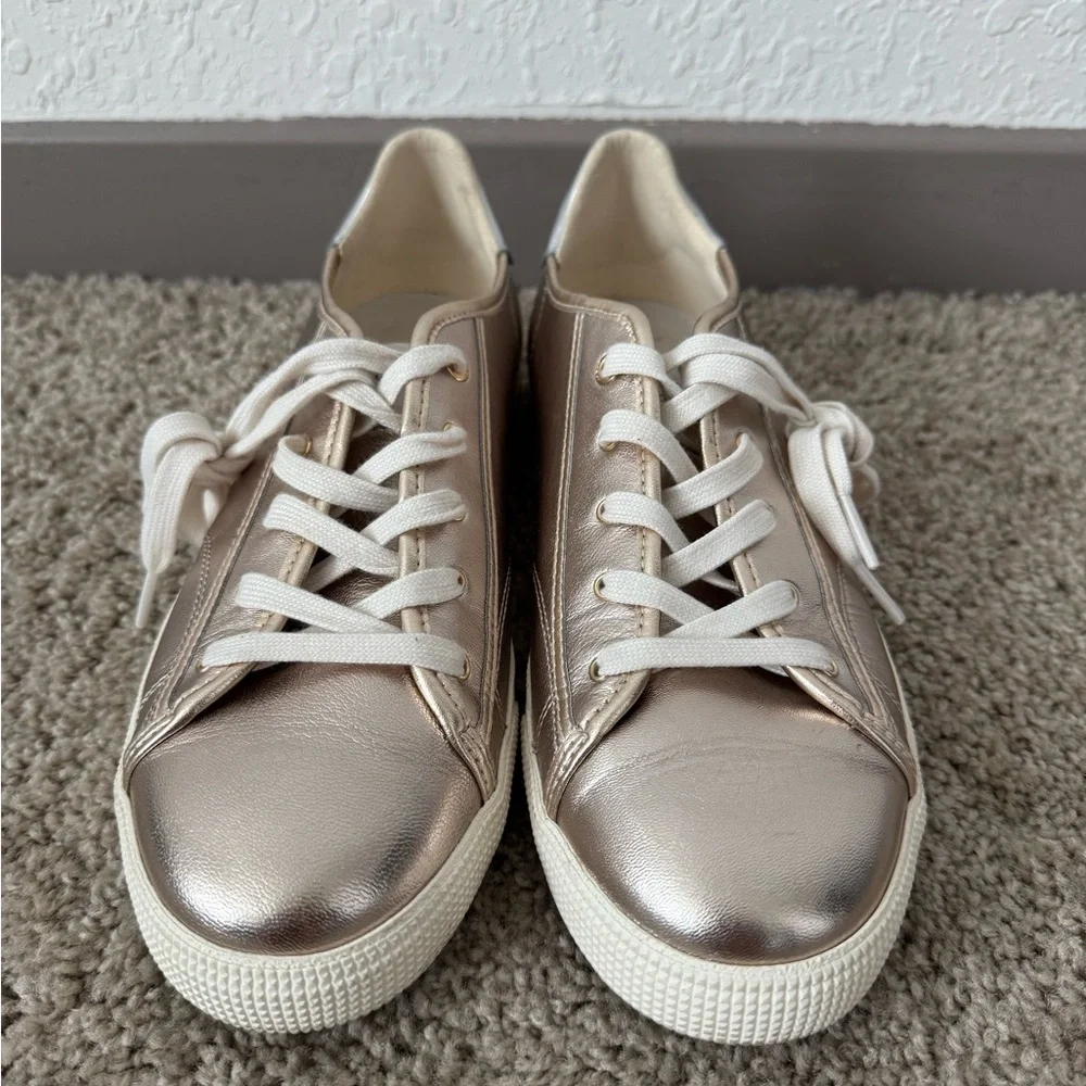 Coach Metallic Leather Sneakers